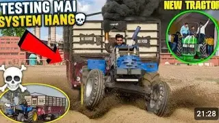 😱Sonalika Rx 60 कि ली trolly मे testing || system hang 🍦new JD 5210 delivery@nishu_deshwal 