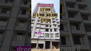 1/2 bhk apartment at just 5 min walking distance from virar west railway station. 7448244346 #2bhk