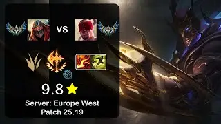 Zed Jungle vs Lee Sin - EUW Challenger - Patch 25.19