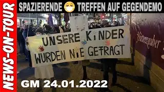 Spazierende treffen auf L*NKE! Gummersbach Mo.24.01.2022 😷Gesundheitswesen Oberberg
