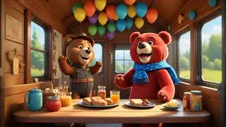 Four Teddy Bears Ride the Train | Fun Counting Song for Kids | Nursery Rhymes and Baby Songs