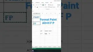 Shortcut for Format Paint