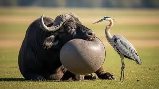 Unbelievable Moment: Bird Helps Injured buffalo in the Wild!