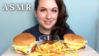 ASMR CHEESEBURGERS & CRISPY FRIES MUKBANG 먹방 | Eating Sounds *No Talking | Ceallen Eats