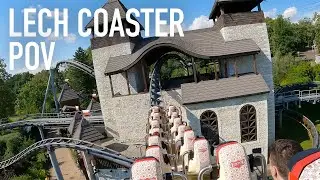 Lech Coaster Back Row POV Legendia Fast Paced Intense Vekoma Bermuda Blitz