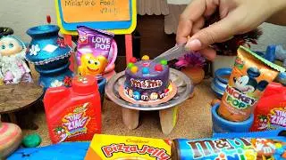 Miniature Rainbow M&M's Colourful Cake | Tiny Cake | Miniature Food Village