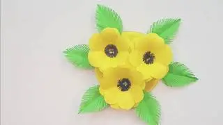 Easy Paper Flower|Wall hanging|DIY praper craft|Easy Wall decoration idea.