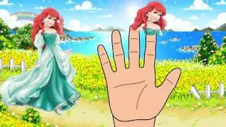 Disney Princess Finger Family Collection cartoon Aurora Belle Pocahontas  Ariel Cinderella