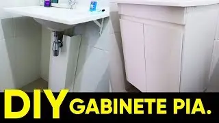 COMO FAZER UM ARMÁRIO PARA PIA  DE BANHEIRO MUITO FÁCIL -  DIY -  LOD MORAES