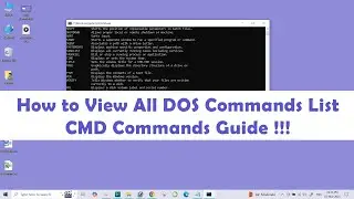 How to View All DOS Commands List   Complete CMD Commands Guide !!!