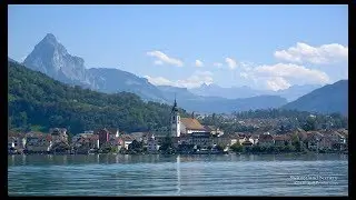 4K Arth-Goldau Zugersee Schwyz SWITZERLND アルプス山脈