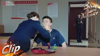 Jealousy makes me feel uneasy when seeing him with other girl | Blue Flame Assault | Fresh Drama
