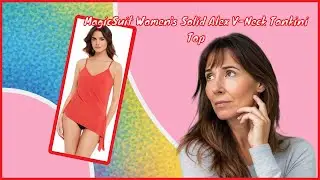 MagicSuit Women's Solid Alex V-Neck Tankini Top review