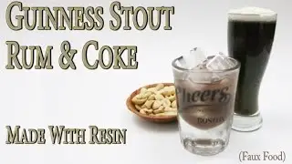 How to make a Resin Guinness Stout and Rum and Coke with Ice Cubes Food Prop, Fake Food, Faux Food🍺