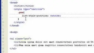 CSS List Style Position