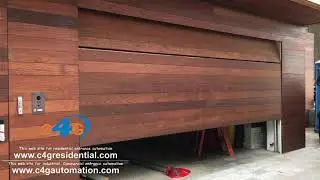 Automatic Top Garage Door / Modern Wood Design Garage Door Manufacturers
