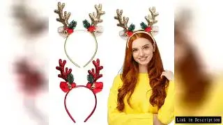 1/2pcs Christmas Glitter Deer Antlers Headband Party Party Dress Up Headwear Cute Cartoon Bell Reind