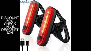 Rear Bike Tail Light USB Rechargeable Ultra Bright Taillights Fit On Bicycle Easy to Install for Cyc
