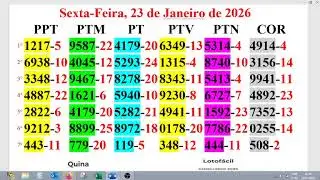 RESULTADO NACIONAL-LOOK-RIO-BAHIA-LOTEP-POP RECIFE data 23/01/2025