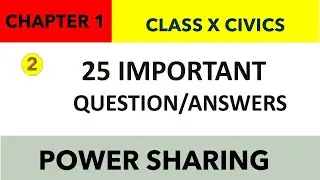 294 | QAs CHAPTER 1 Class10 CIVICS  | POWER SHARING | Sst Class 10 CHAPTER 1 P#2 | POLITICAL SCIENCE