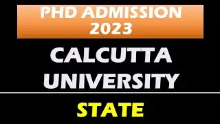 phd admission 2023 || NET GATE EXEMPTED || CALCUTTA UNIVERSITY