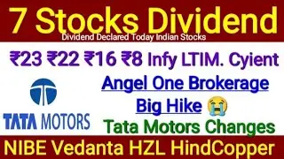 Tata Motors Share + Angel One Brokerage Charges Infosys LTIMindtree Dividend Today Stock Finshots