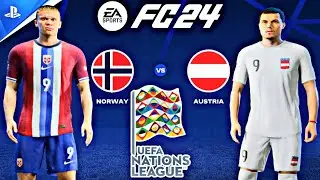 EA FC24 - Norway vs Austria | PS5&trade;[4K60]Gameplay | UEFA Nations League 2024-25 | Haaland vs Sabitzer