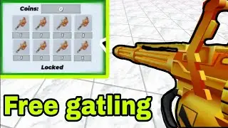 Free *gatling gun* in sky block Blockman go🤯🤯