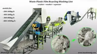 Plastic Recycling Washing Line For Waste PE PP Plastic film Crushing Washing Squeezing process