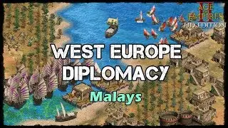 West Europe Diplomacy: 'The Pen is Mightier...' - Age of Empires II HD Multiplayer - Malays