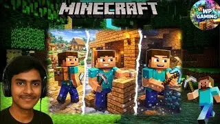 Minecraft: survival EP 1 find village and made beautiful shelter 