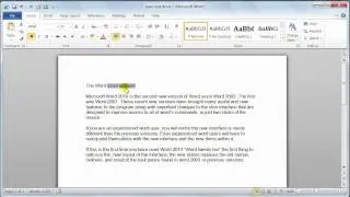 Microsoft Word 2010 basic editing - Tutorial 8