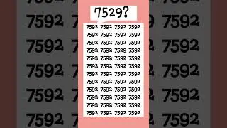 Logically spot the hidden 7529 in 5 seconds! #fypシ゚viral #fypviral #fyp #iqtest #shorts