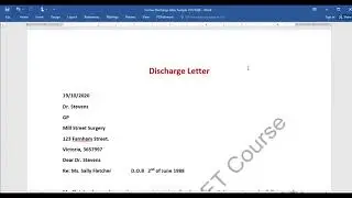 Discharge Letter (OET) by Dr. Fady Assem