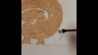 Chan Chan - Haciendo figuras de Chan Chan con barro en panel de Madera.
