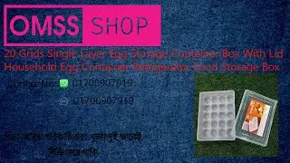 20 Grids Single Layer Egg Storage Container Box #eggstoragecontainer #foodstoragebox #omssshop