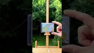 An Artist Puts His That&rsquo;s Art? 2024 + 2025 Artist Trading Card That is for Trade on His Easel No.12