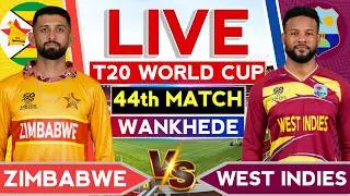 🔴Live: West Indies vs Zimbabwe T20 World Cup 44th Match | Zim vs SL WI Super 8 | WI vs Zim Live