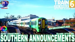 Объявления от Southern!! НОВЫЙ МОД - East Coastway - Class 377/4 SN - Train Sim World 6 (PC)