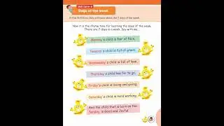 Digital Training Course| For 3+ Years | Basic Skills | Days of the week