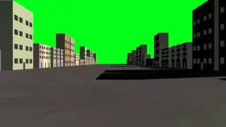 Alex Free Stock Video Footage   Full HD   Green Screen   Animation   Street in the City