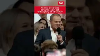 Tusk: Odsunęliśmy ich od władzy! Euforia po wynikach exit poll #shorts