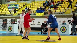 BUIOK Mariia (UKR) vs DOLGIKH Ekaterina (RUS). Women 50 kg. European SAMBO Championships 2021