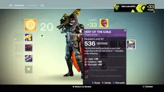 Destiny: Trials of Osiris Rewards from Brother Vance for 9 wins (Armor and Weapons)