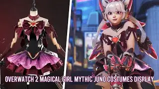 Overwatch 2 Magical Girl Mythic Juno Cosplay Costumes Display