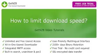 How to limit download speed? GetNZB - Free Usenet Downloader