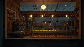 Can&rsquo;t Sleep After a Long Day? | Rain on a Small Bakery at Night (2 Hours)
