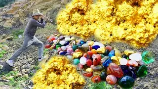 Gold and Gems / Mountain / Blue Diamonds / Diamond Hunting. Mountain Gold Mining.