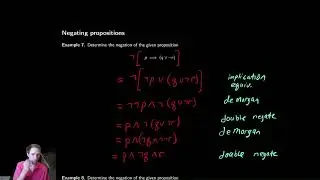 Propositional Logic 8 - Example of Negating a Statement