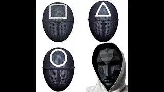 Kit 4 Máscaras Round 6 Carnaval Halloween Cosplay Fantasia
